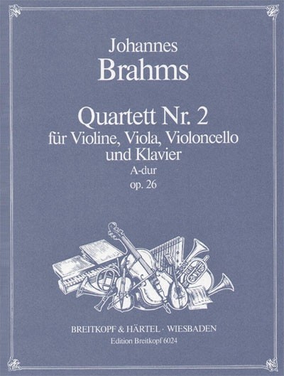 Johannes Brahms - Piano Quartet No. 2 in A major Op. 26 - Cover