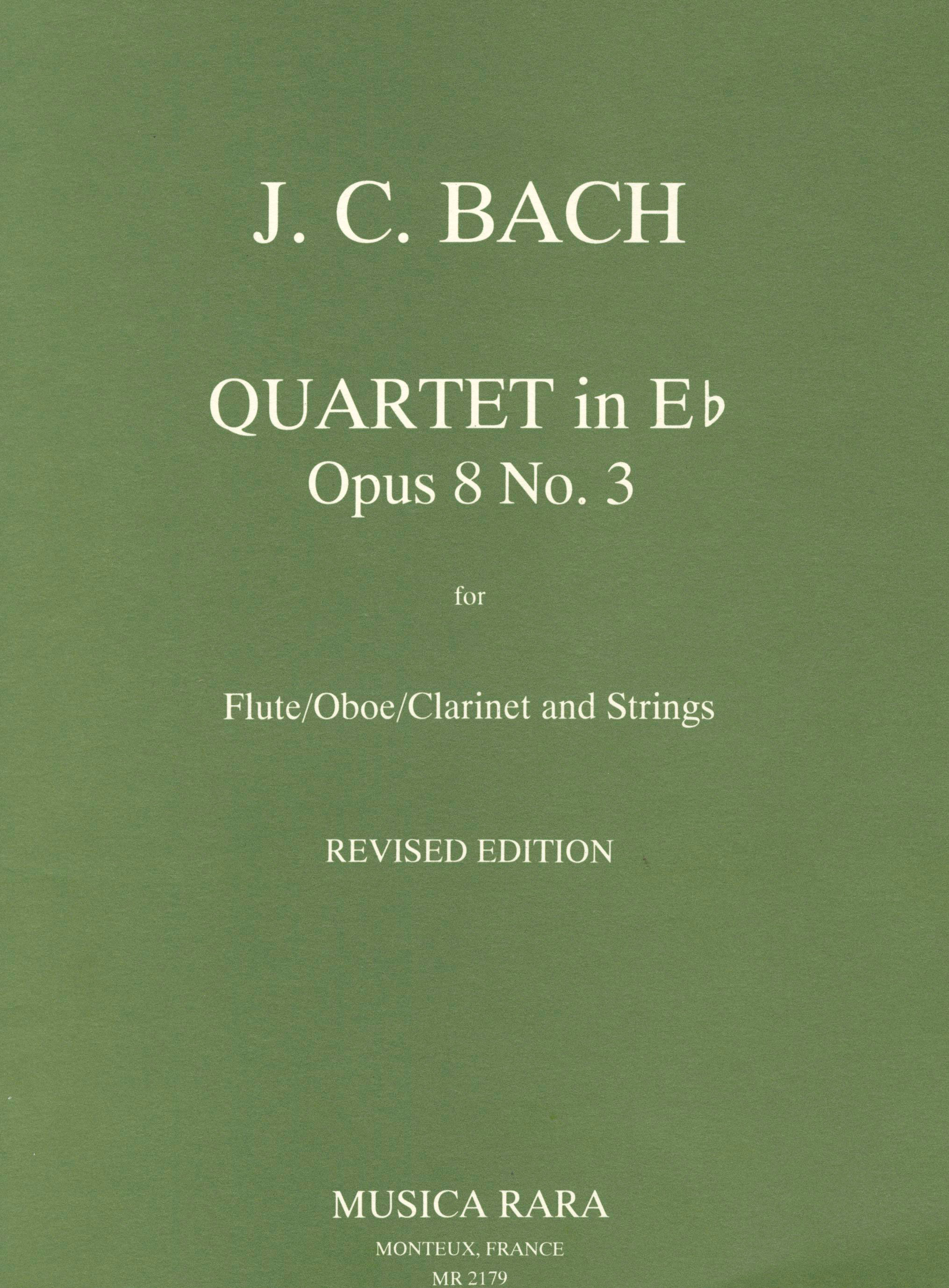 Johann Christian Bach - Quartett Es-dur op. 8/3 - Cover