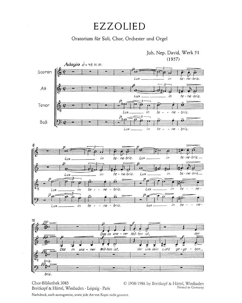 ChB 3085 - Ezzolied Werk 51 - Cover