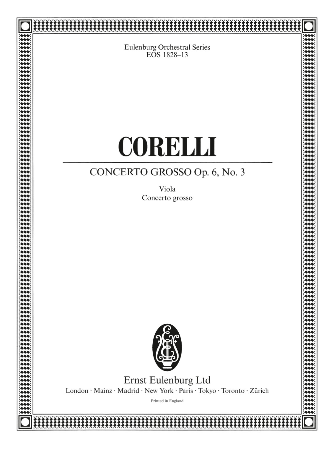 EOS 1828-19 - Concerto grosso op. 6 Nr. 3 c-moll - Cover
