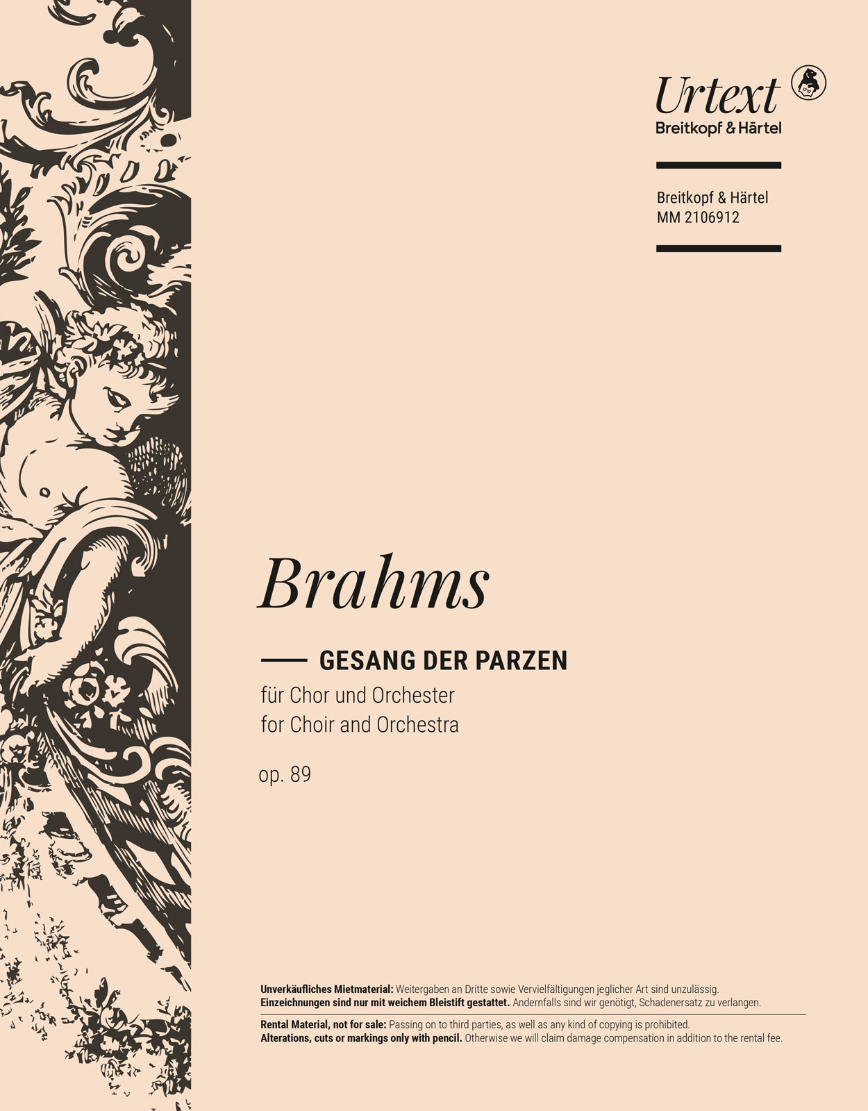 MM 2106912 - Gesang der Parzen op. 89 - Cover