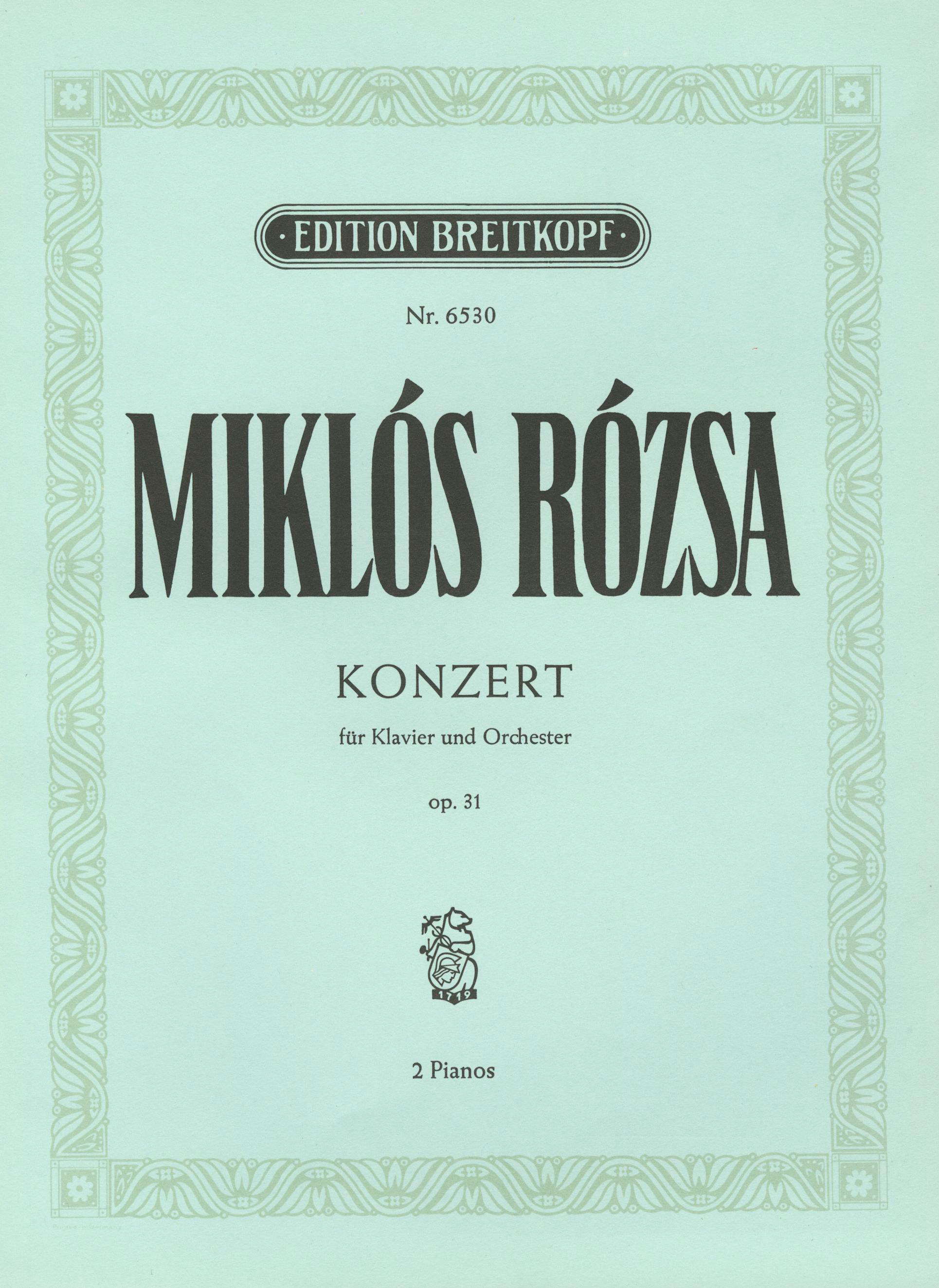 Miklós Rózsa - Klavierkonzert op. 31 - Cover