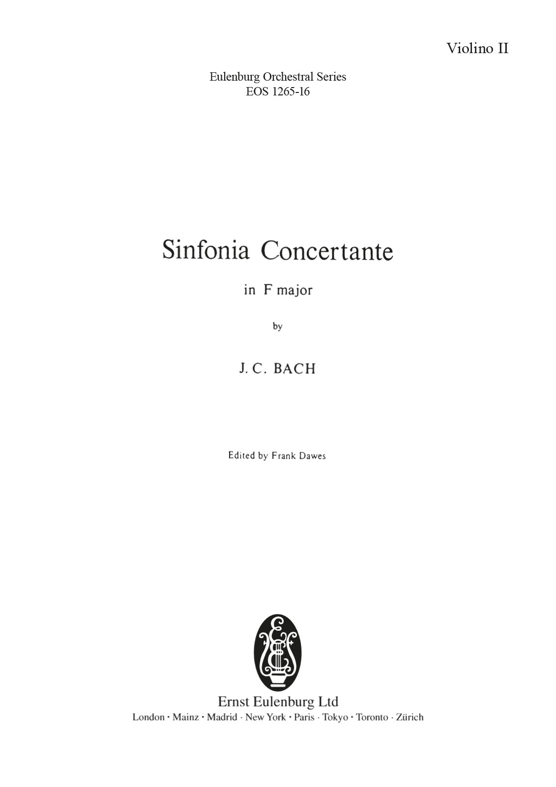 EOS 1265-16 - Sinfonia concertante F-dur - Cover