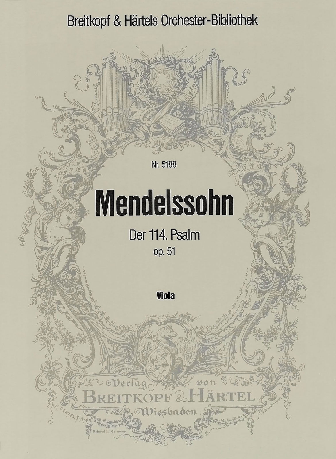 OB 5188-19 - Der 114. Psalm op. 51 MWV A 17 „Da Israel aus Ägypten zog“ - Cover