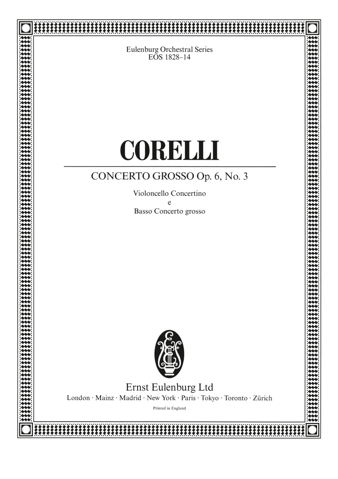 EOS 1828-26 - Concerto grosso op. 6 Nr. 3 c-moll - Cover