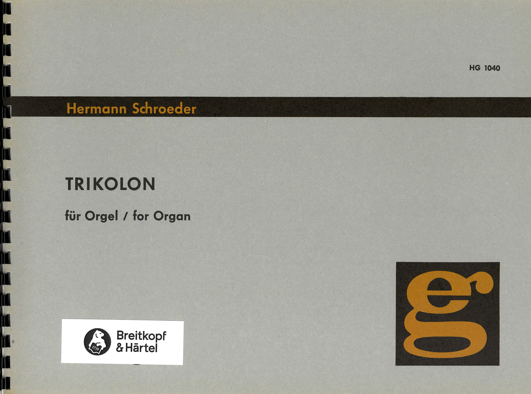 Hermann Schroeder - Trikolon - Cover