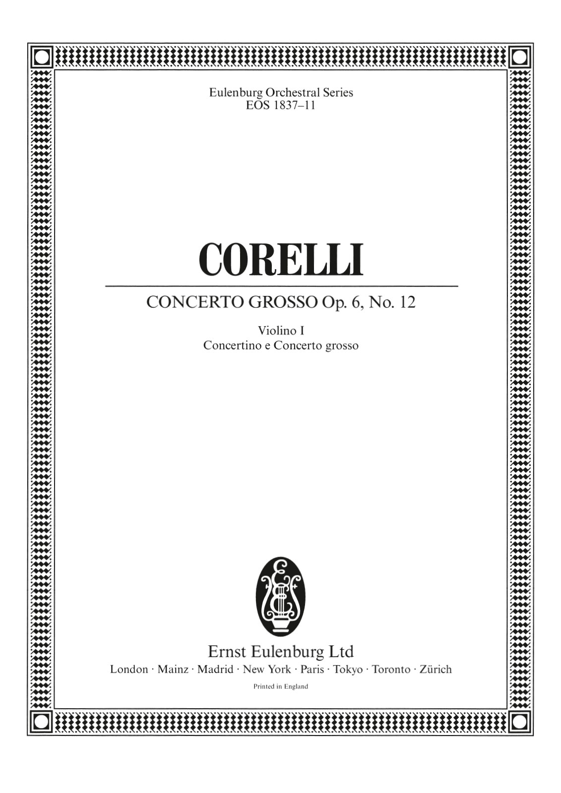 EOS 1837-15 - Concerto grosso op. 6 Nr. 12 F-dur - Cover