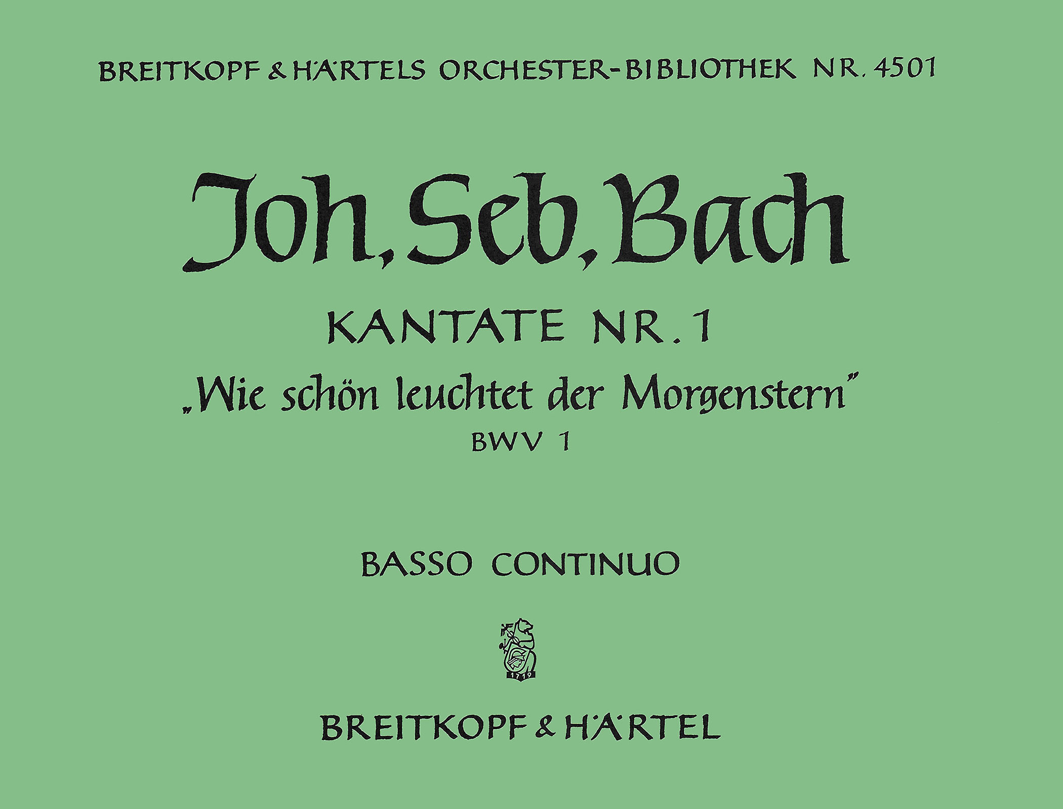 OB 4501-11 - Kantate BWV 1 „Wie schön leuchtet der Morgenstern“ - Cover