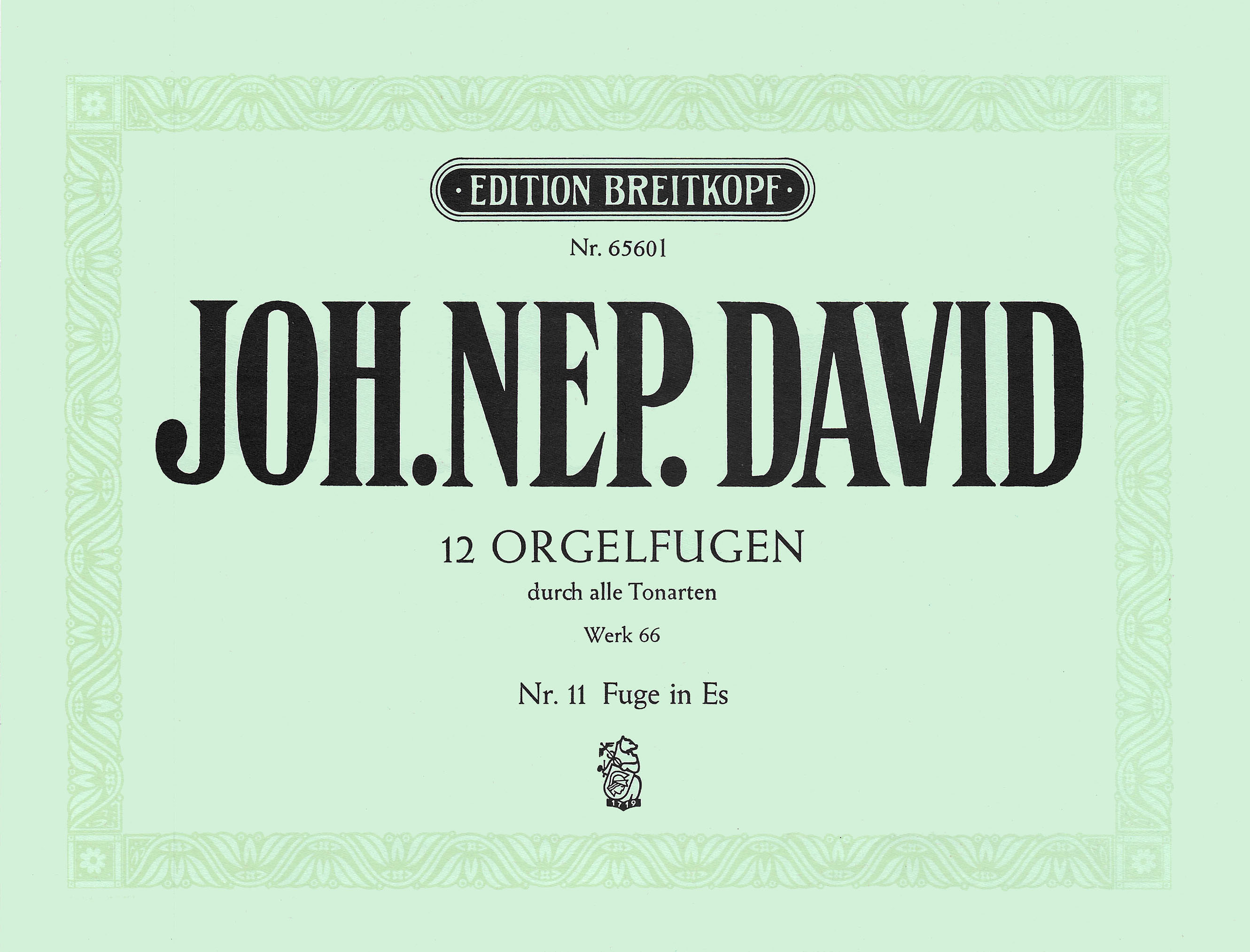 EB 6965 - 12 Orgelfugen durch alle Tonarten Werk 66 - Cover