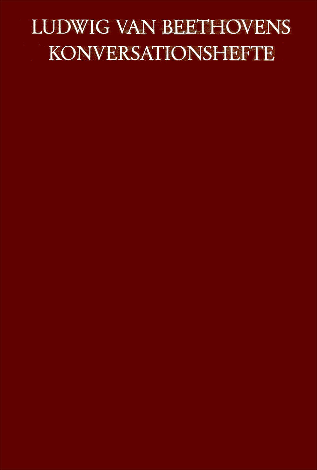 Ludwig van Beethoven - Konversationshefte - Cover