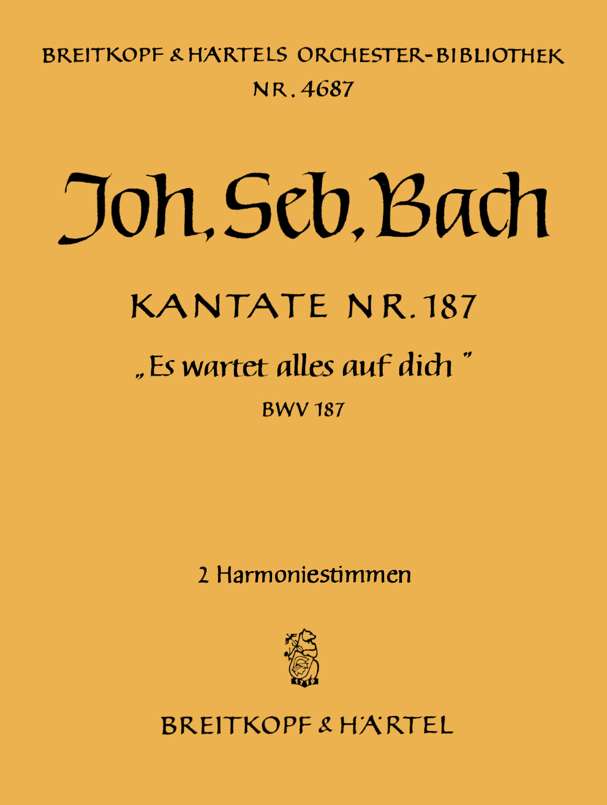 OB 4687-30 - Cantata BWV 187 “Es wartet alles auf dich” - Cover
