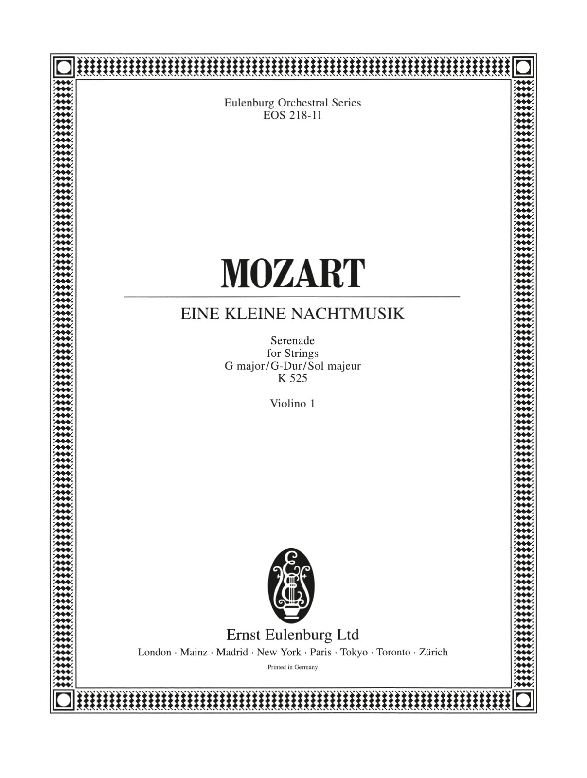 EOS 218-15 - Eine kleine Nachtmusik G-dur KV 525 - Cover