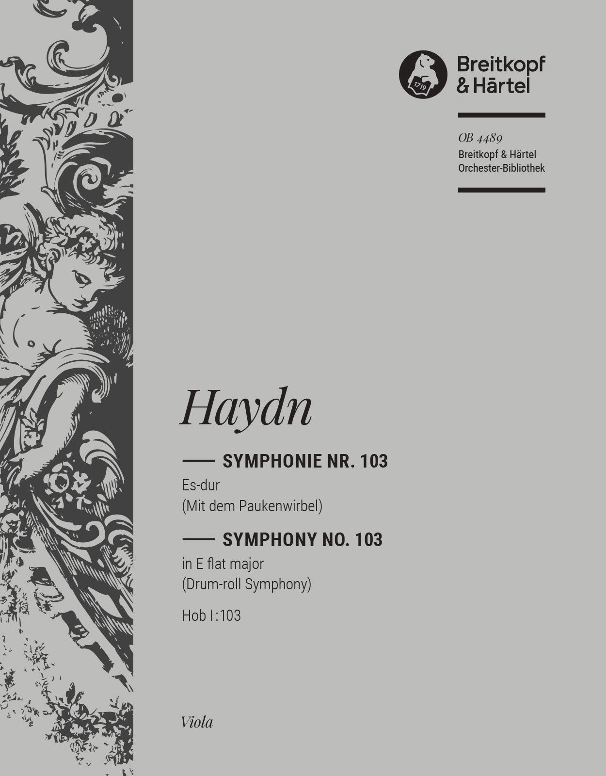 OB 4489-19 - Symphony No. 103 in Eb major Hob I:103 - Cover