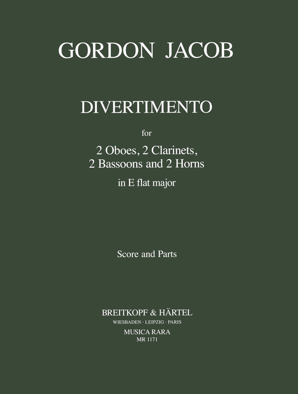 Gordon Jacob - Divertimento in Es - Cover