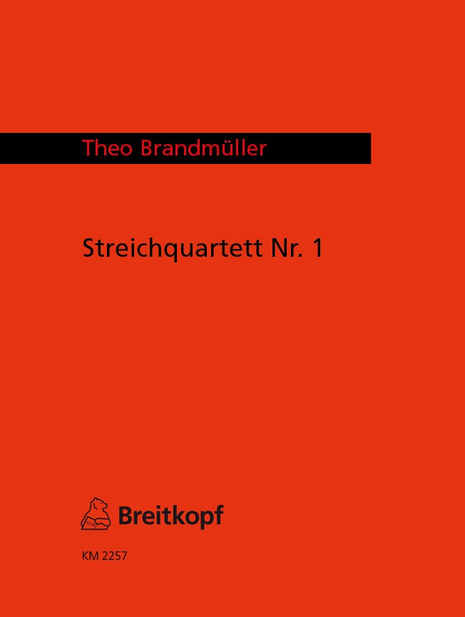 Theo Brandmüller - String Quartet No. 1 - Cover