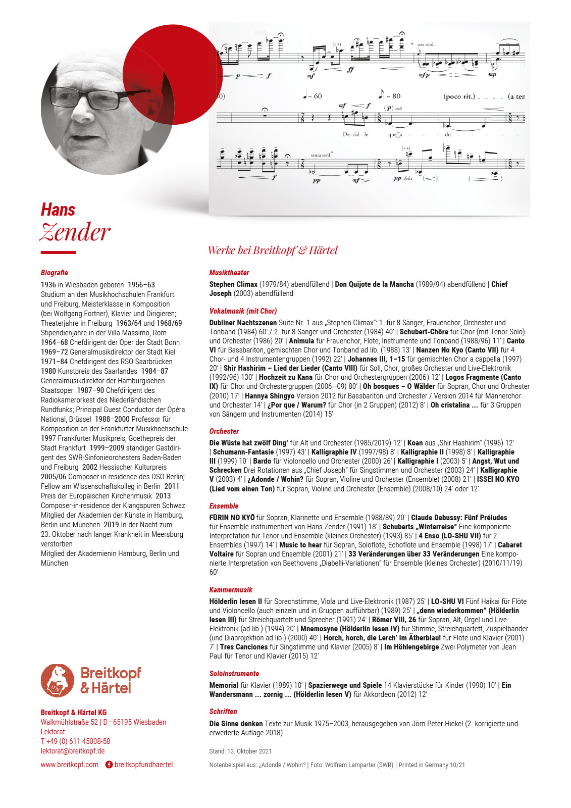 B+H 247 - Hans Zender - Cover