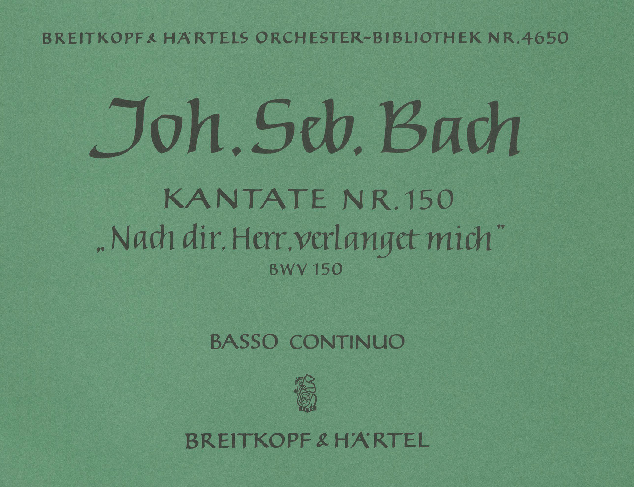 OB 4650-11 - Cantata BWV 150 “Lord, my soul doth thirst for Thee” - Cover