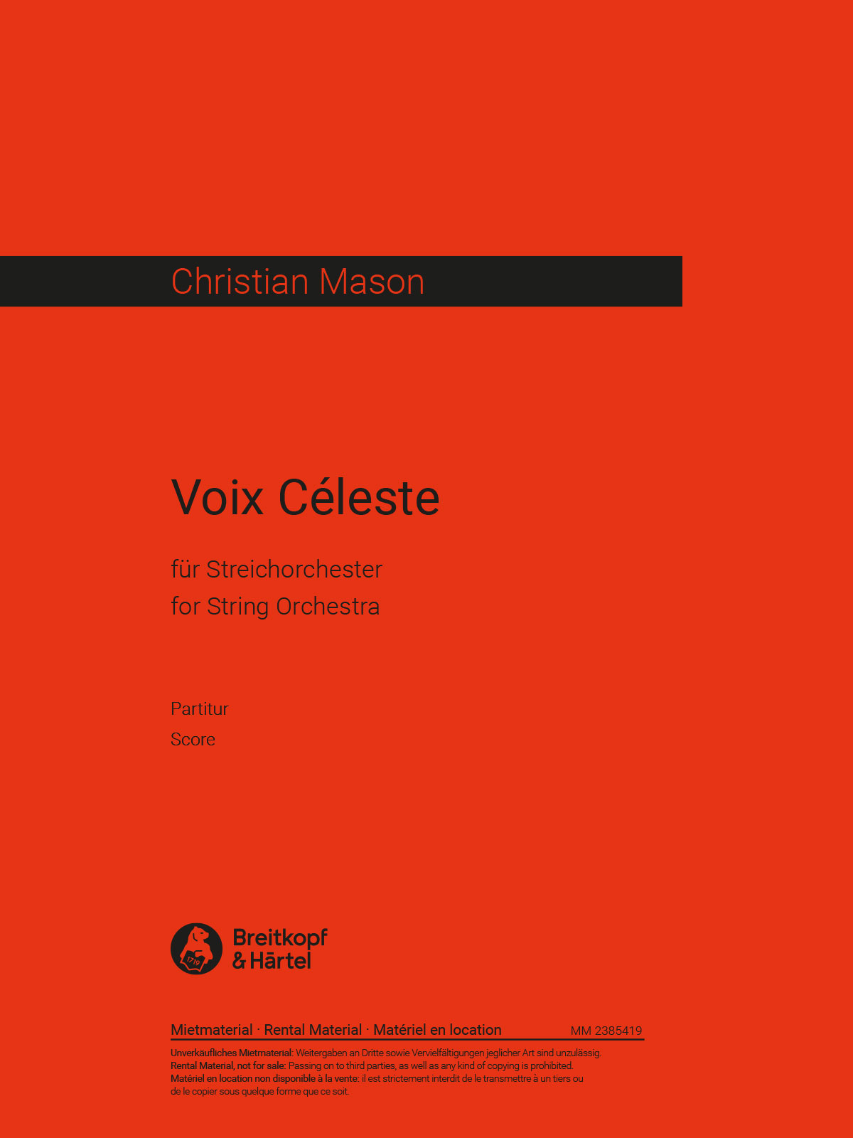 Christian Mason - Voix Céleste - Cover
