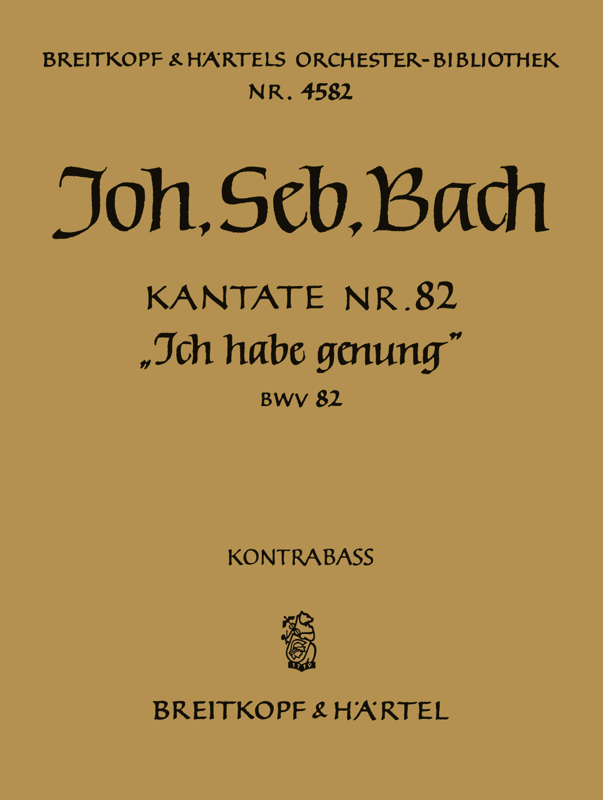 OB 4582-27 - Kantate BWV 82 „Ich habe genung“ - Cover