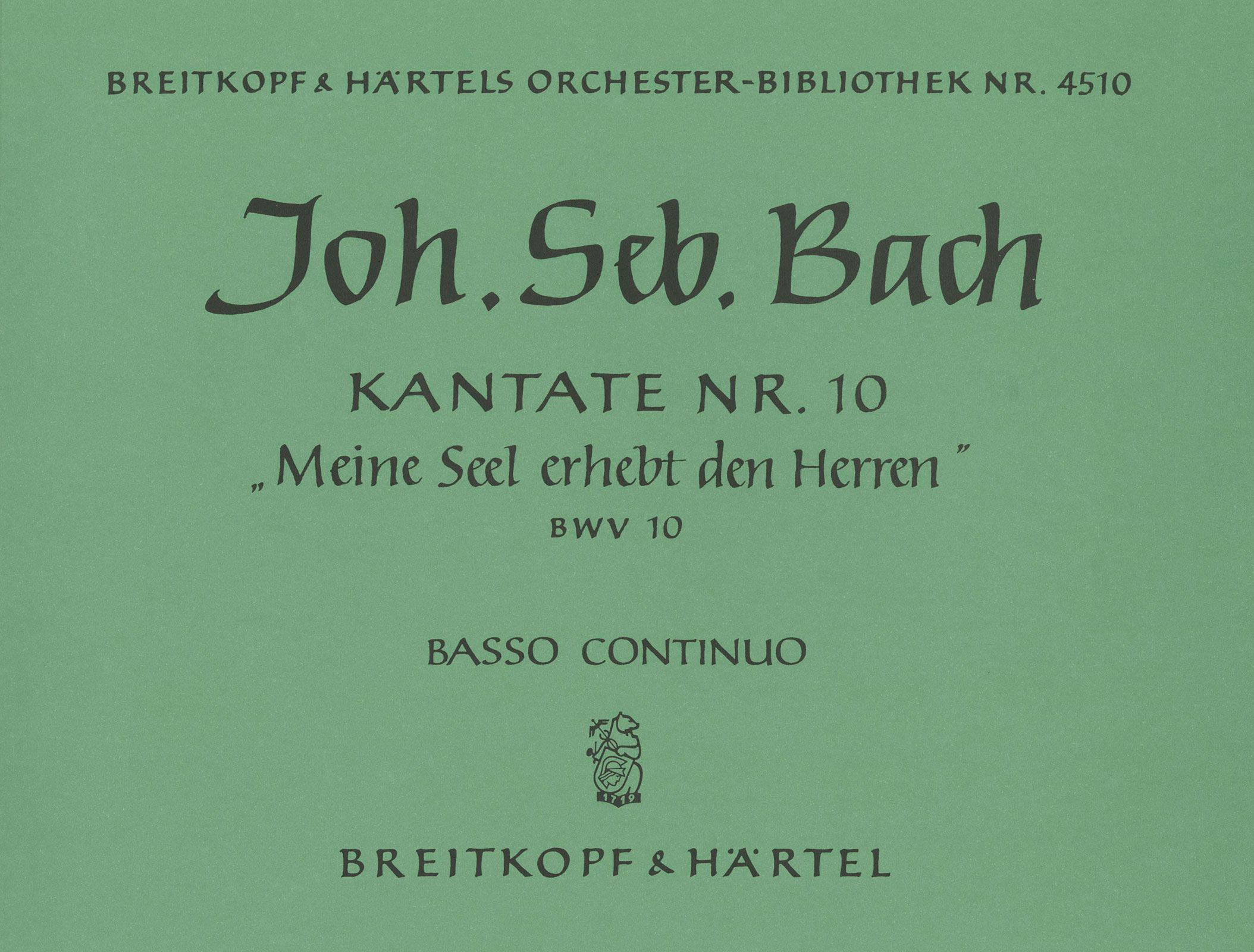 OB 4510-11 - Cantata BWV 10 “My soul doth magnify the Lord” - Cover