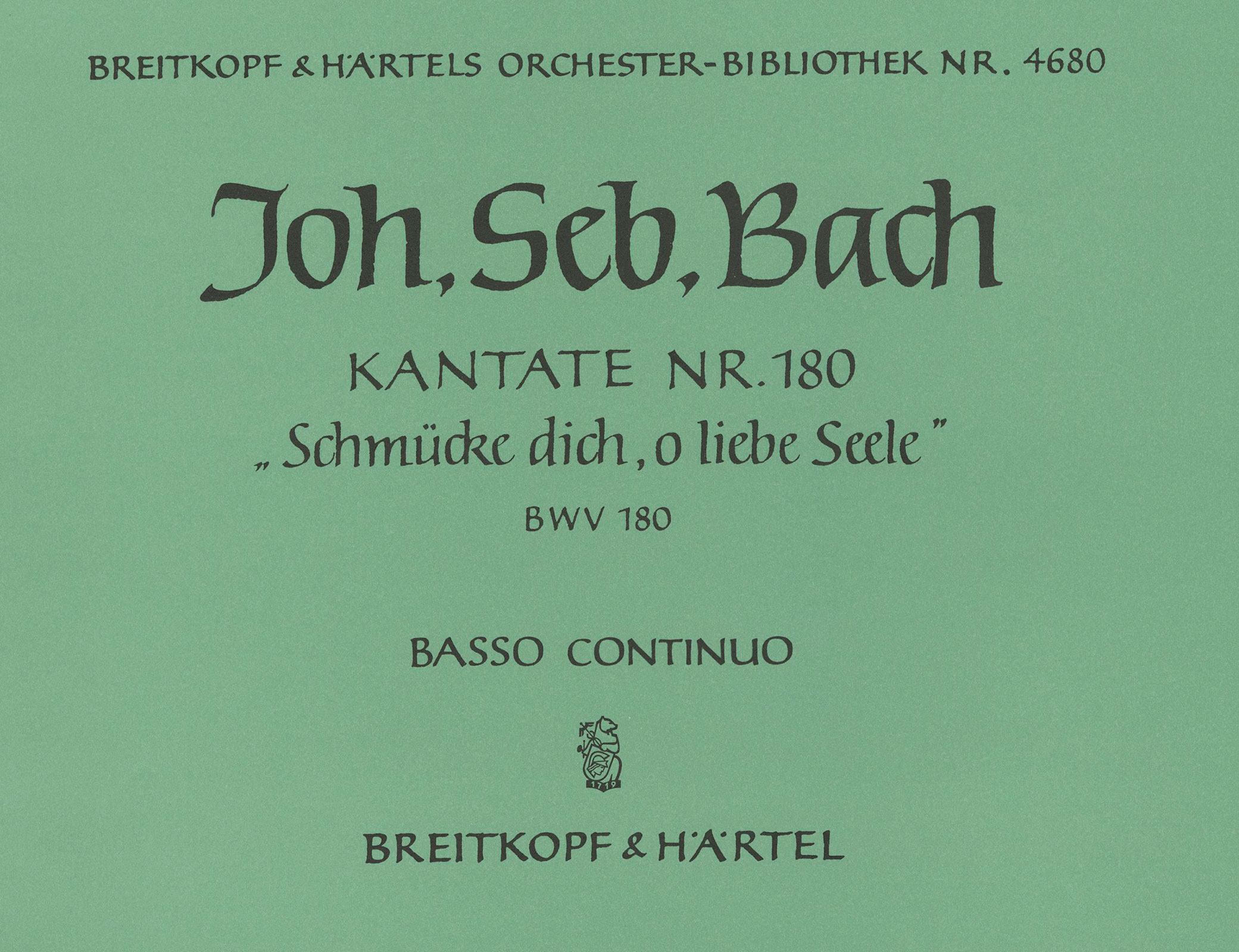 OB 4680-11 - Cantata BWV 180 “Soul, array thyself with gladness” - Cover