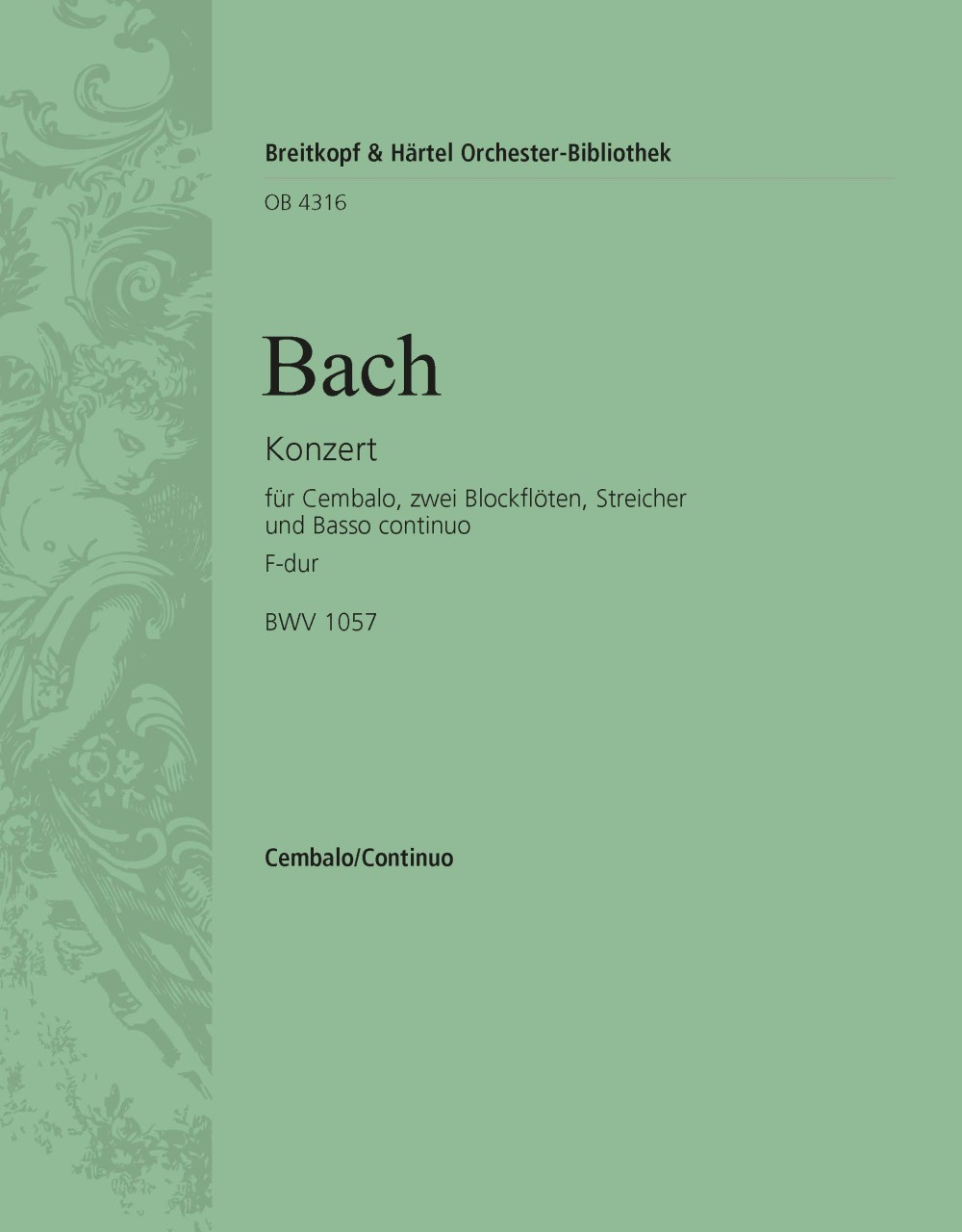 OB 4316-12 - Harpsichord Concerto in F major BWV 1057 - Cover