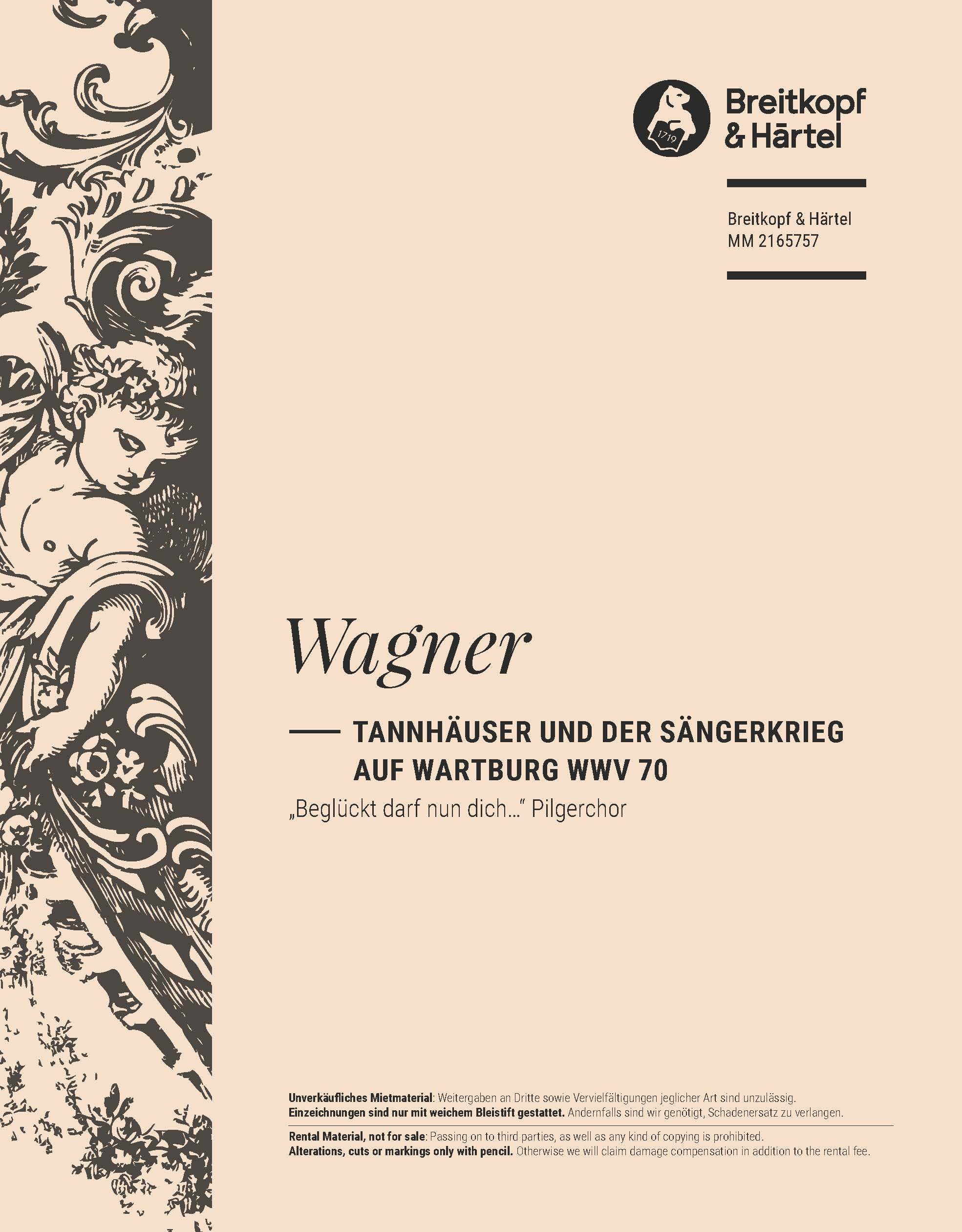 MM 2165757 - Tannhäuser und der Sängerkrieg auf Wartburg WWV 70 - Cover