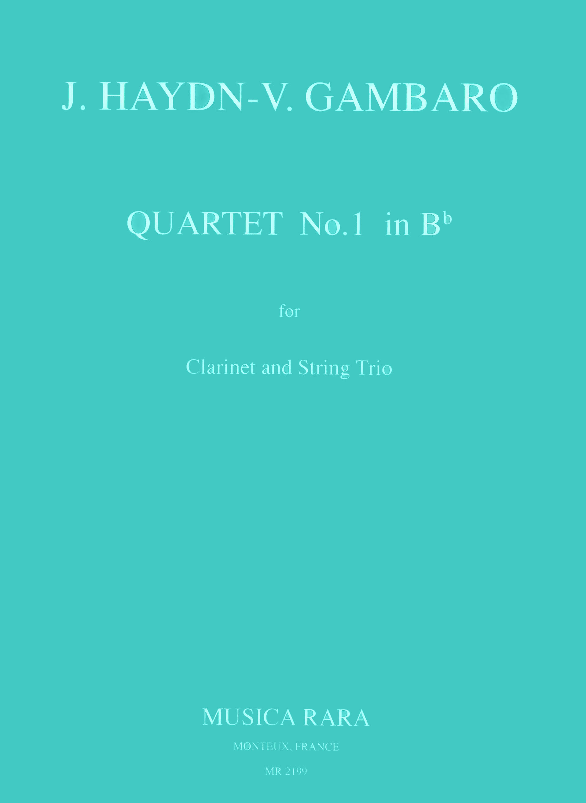 Joseph Haydn - Quartett Nr. 1 in B-dur - Cover