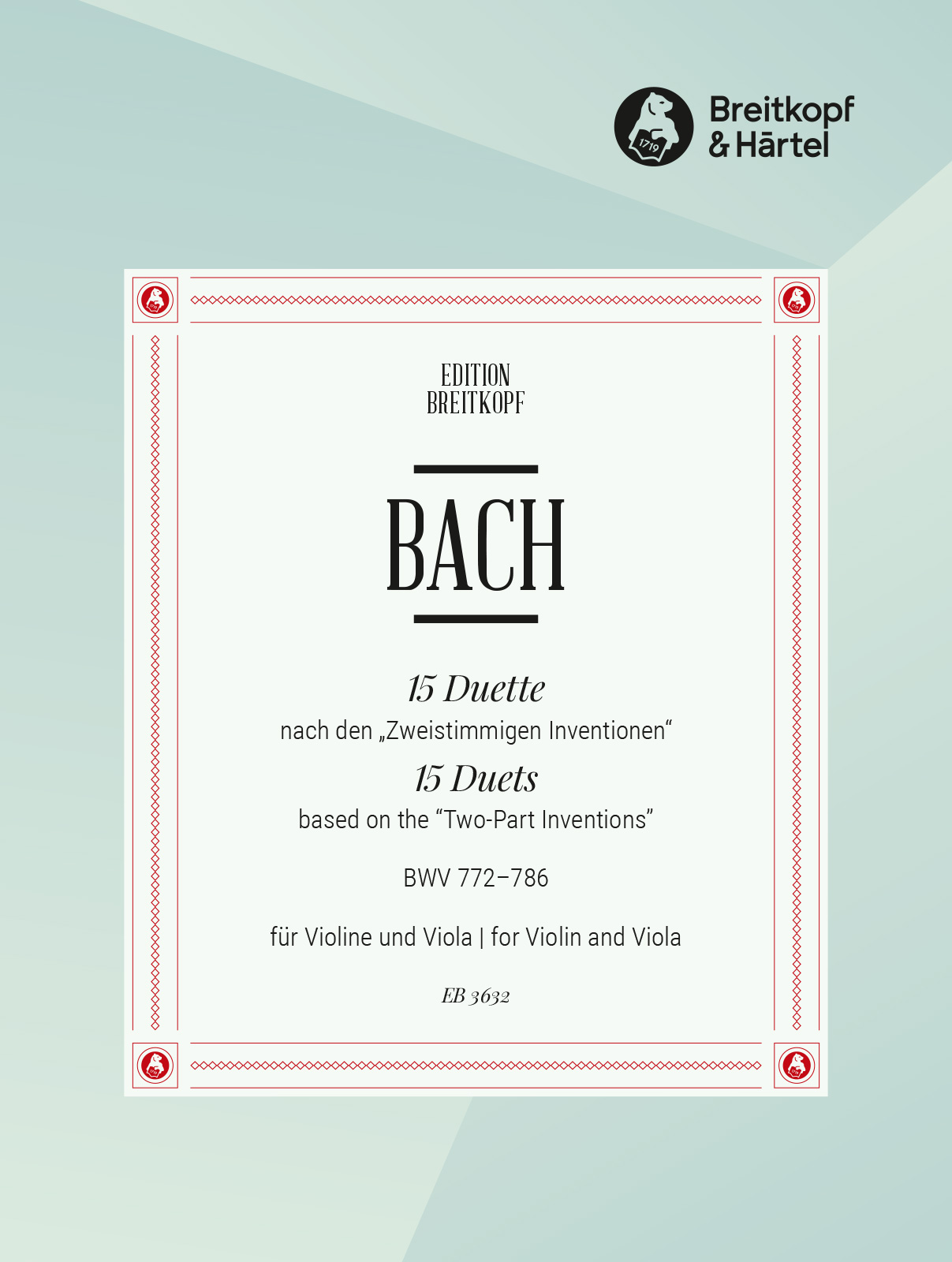 EB 3632D - 15 Duette nach den „Zweistimmigen Inventionen“ BWV 772–786 - Cover