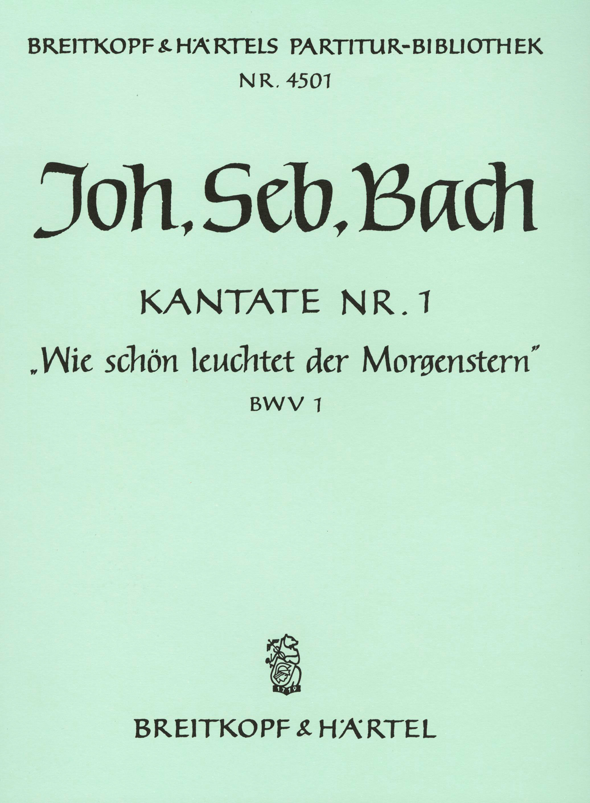 PB 4501 - Kantate BWV 1 „Wie schön leuchtet der Morgenstern“ - Cover