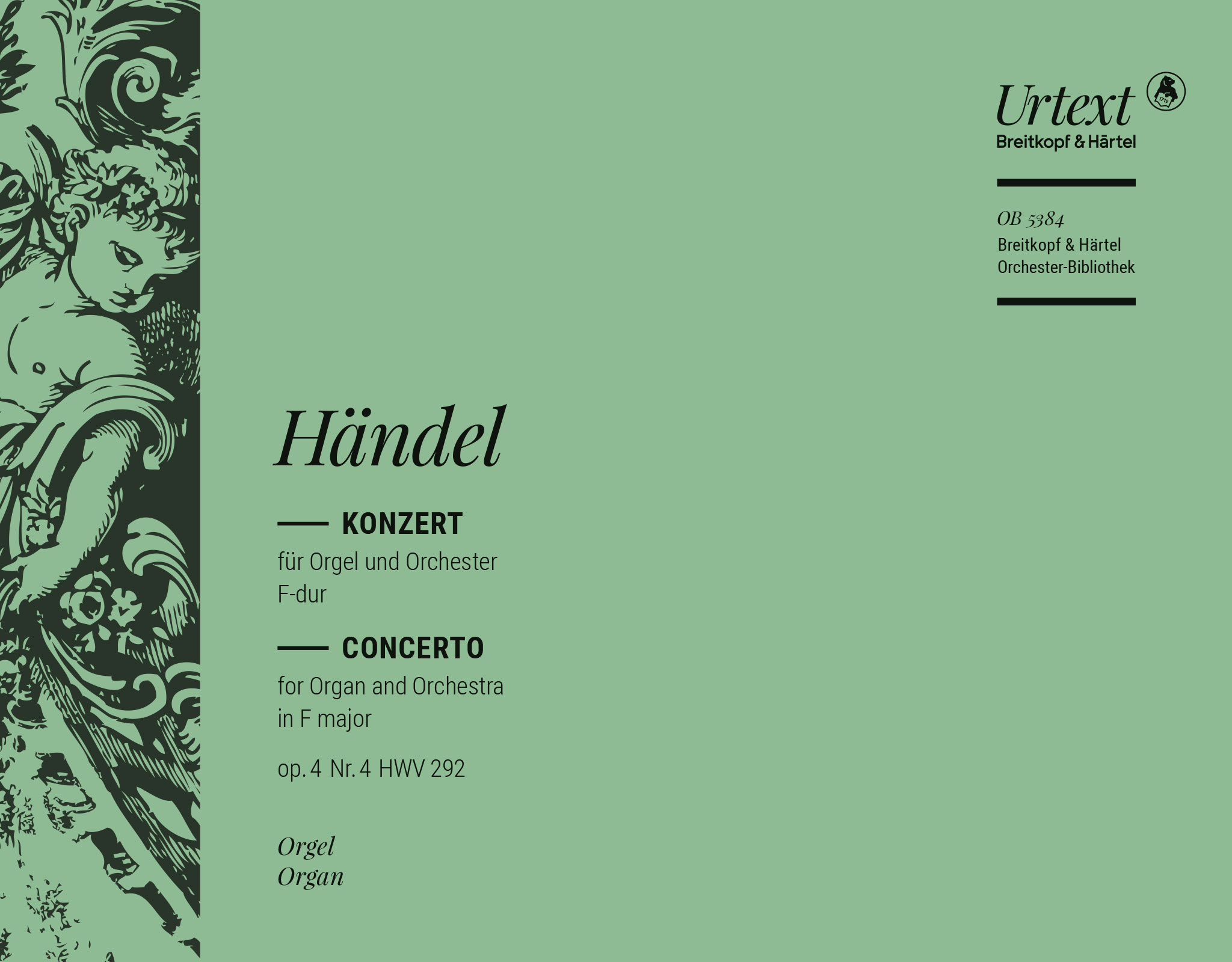 OB 5384-03 - Organ Concerto (No. 4) in F major Op. 4/4 HWV 292 - Cover