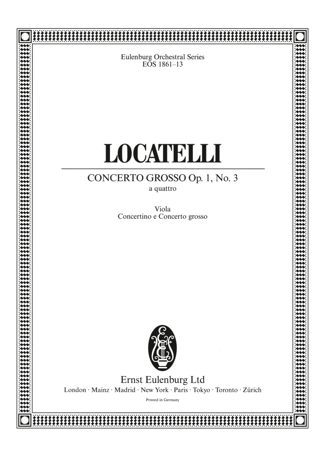 EOS 1861-19 - Concerto grosso „a quattro“ B-dur op. 1/3 - Cover