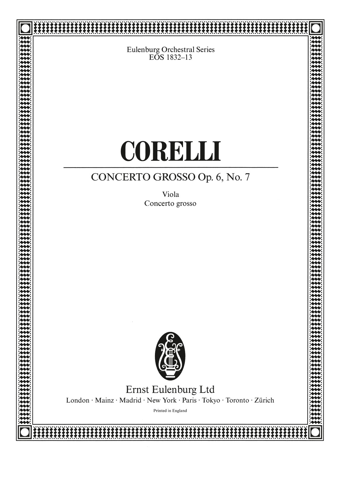 EOS 1832-19 - Concerto grosso op. 6 Nr. 7 D-dur - Cover
