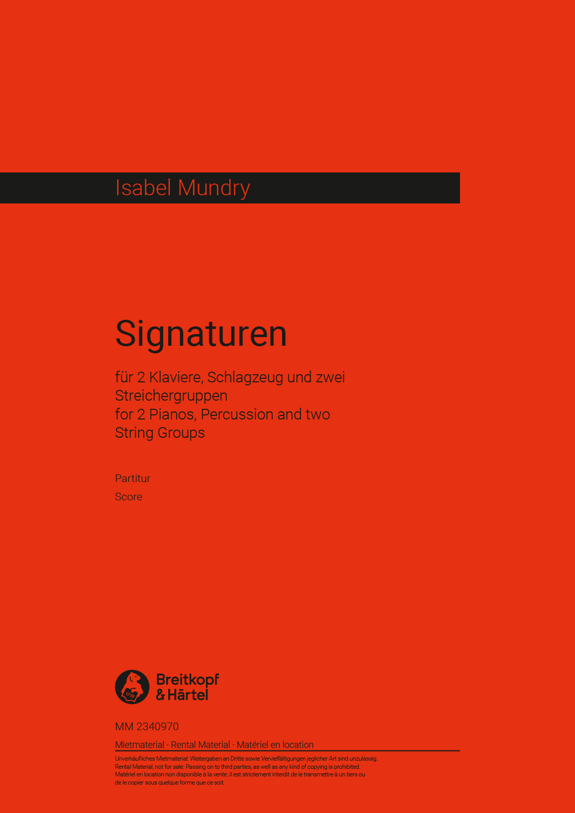 Isabel Mundry - Signaturen - Cover