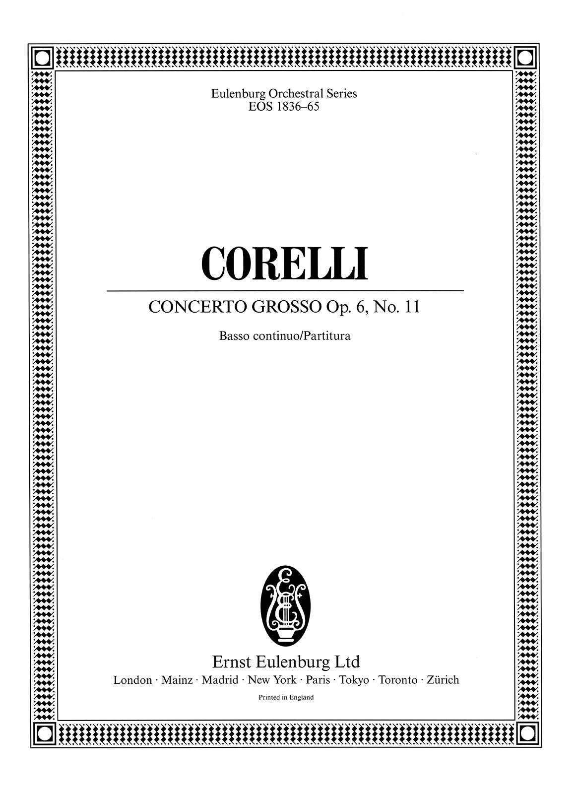 Arcangelo Corelli - Concerto grosso op. 6 Nr. 11 B-dur - Cover