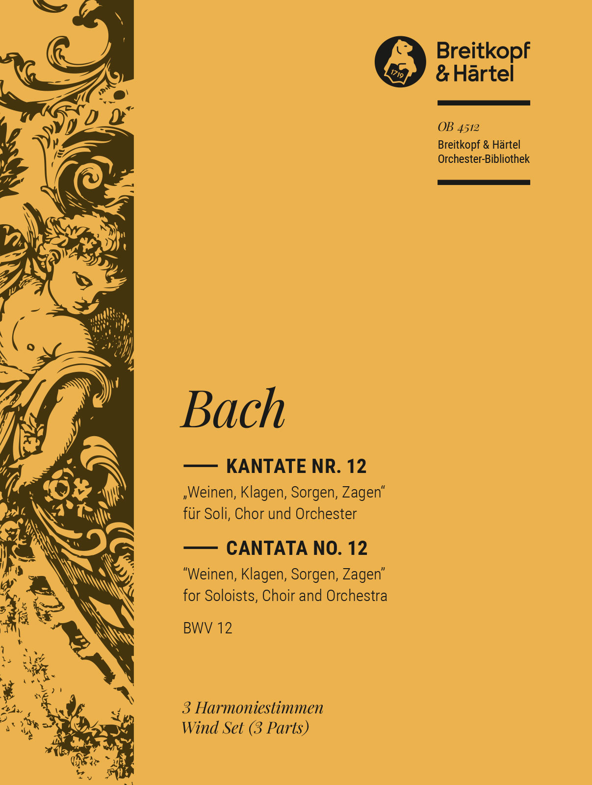OB 4512-30 - Kantate BWV 12 „Weinen, Klagen, Sorgen, Zagen“ - Cover