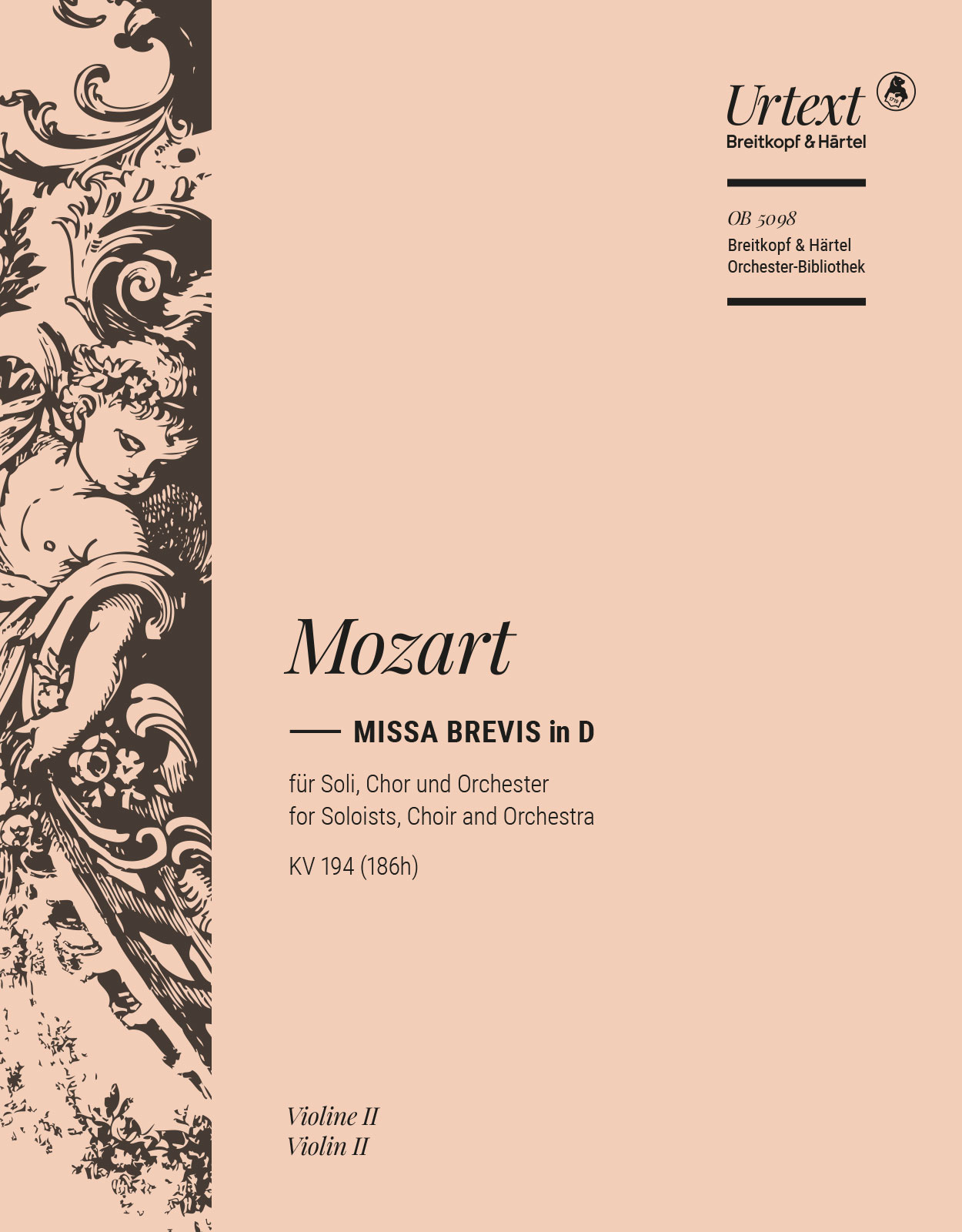 OB 5098-16 - Missa brevis in D KV 194 (186h) - Cover