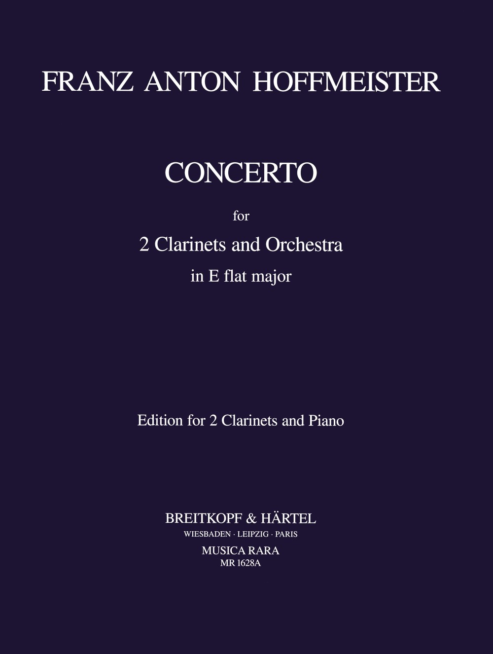 Franz Anton Hoffmeister - Concerto in Es - Cover