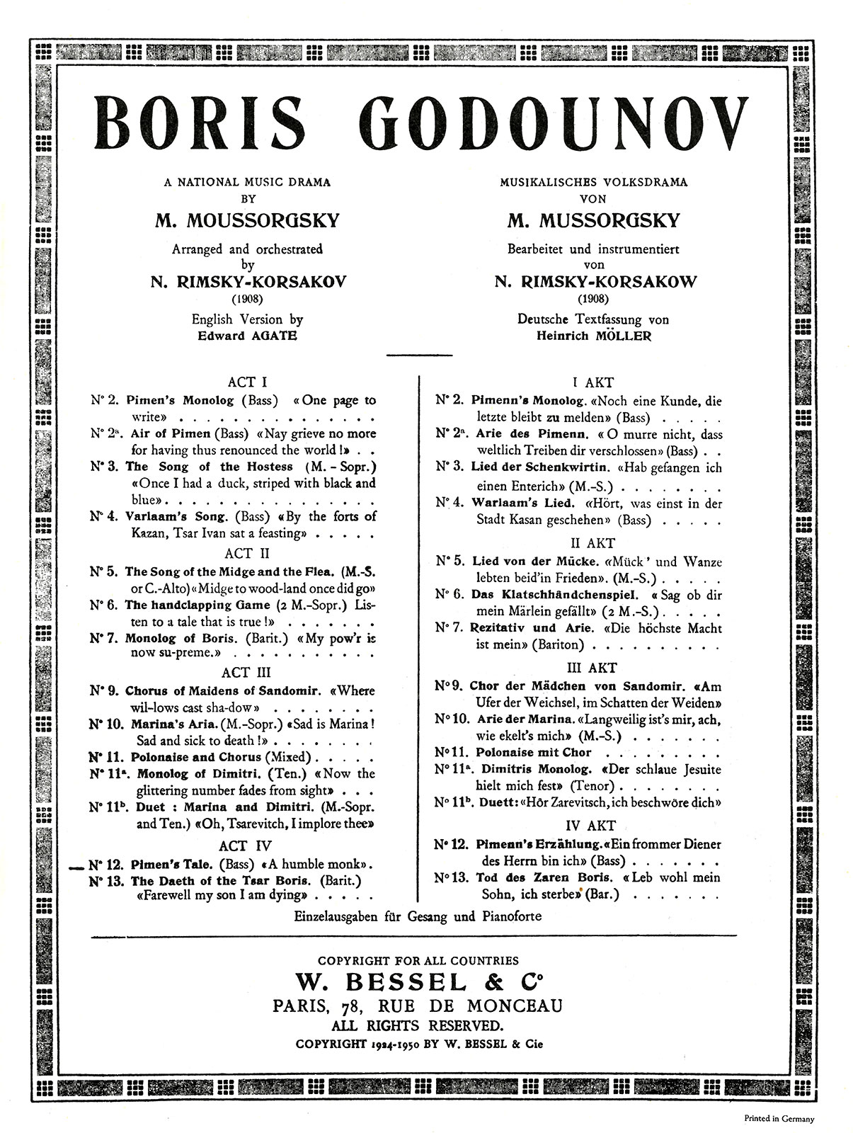 BES 3129 - Boris Godunow - Cover