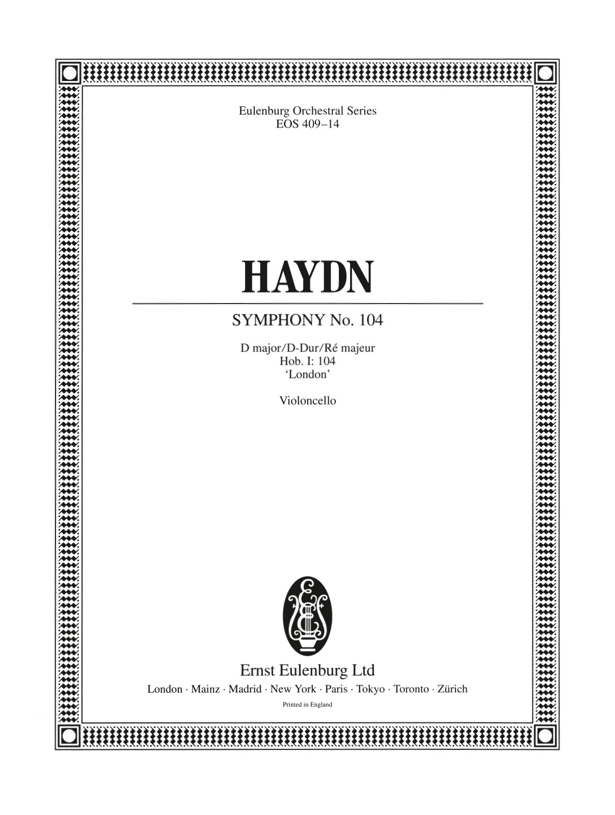 EOS 409-23 - Symphonie Nr. 104 D-dur Hob. I:104 - Cover