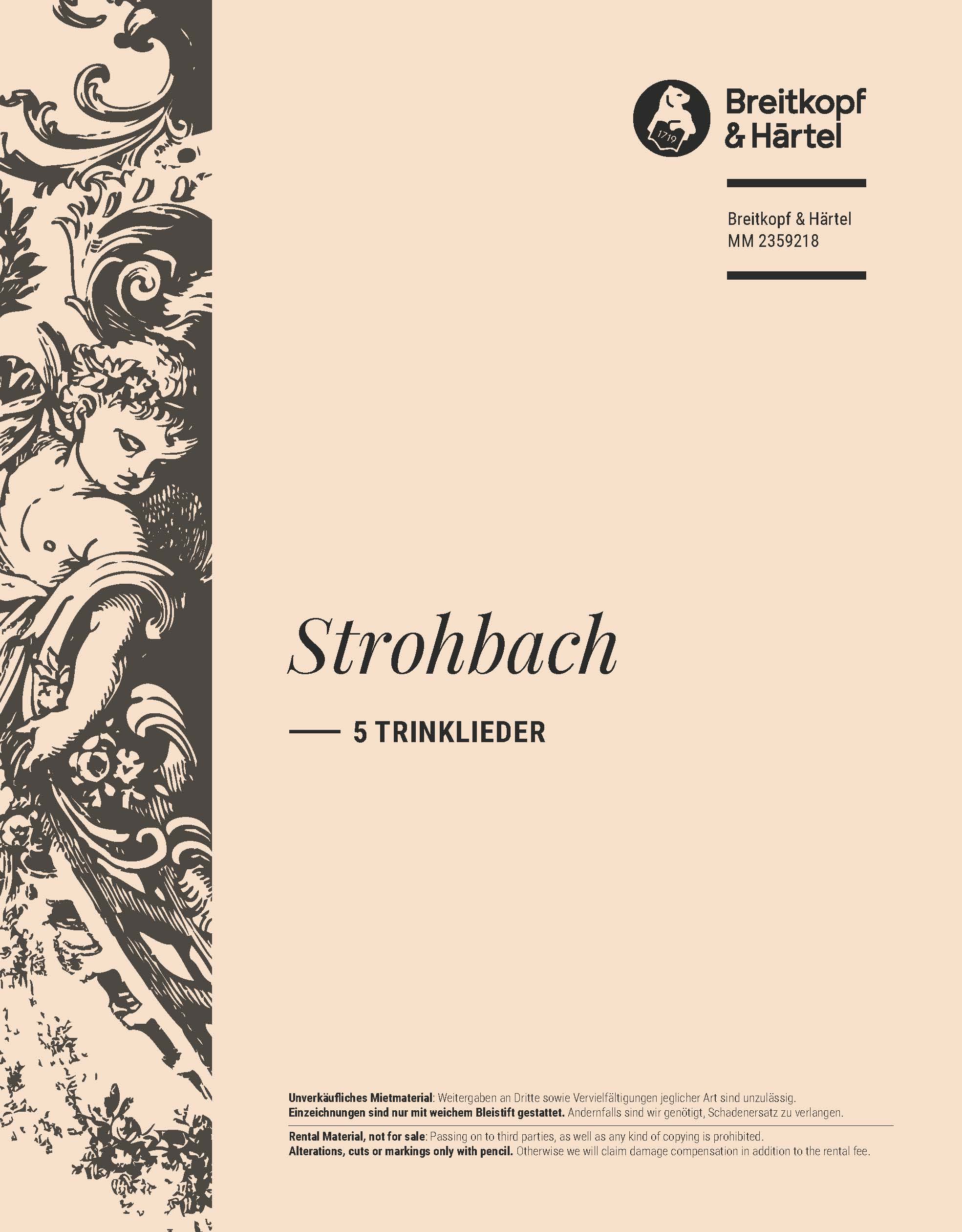 Siegfried Strohbach - 5 Trinklieder - Cover