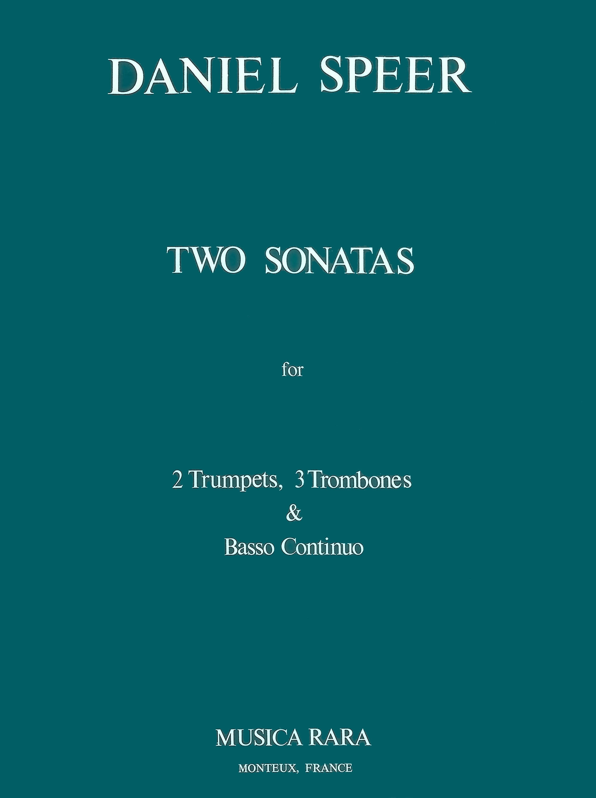 Georg Daniel Speer - 2 Sonaten in C - Cover