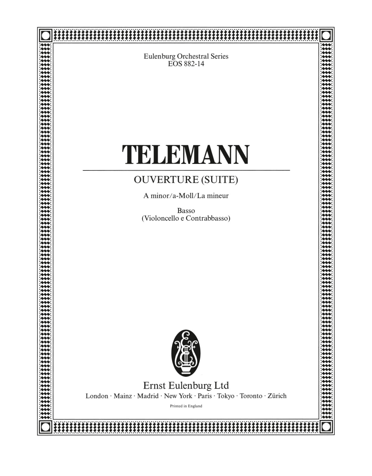 EOS 882-26 - Ouvertüre (Suite) a-moll TWV 55:A2 - Cover