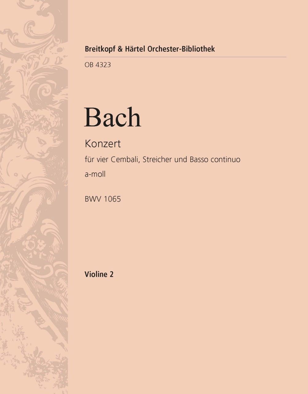 OB 4323-16 - Harpsichord Concerto in A minor BWV 1065 - Cover