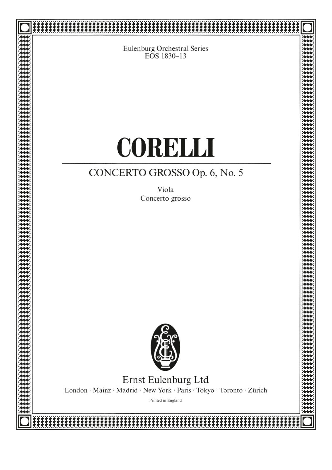 EOS 1830-19 - Concerto grosso op. 6 Nr. 5 B-dur - Cover