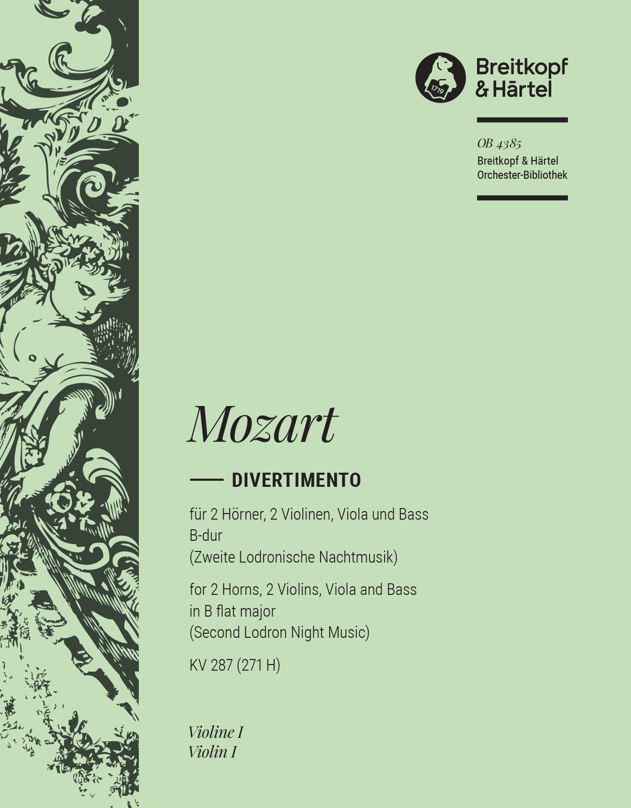 OB 4385-15 - Divertimento in B flat major K. 287 (271H) - Cover