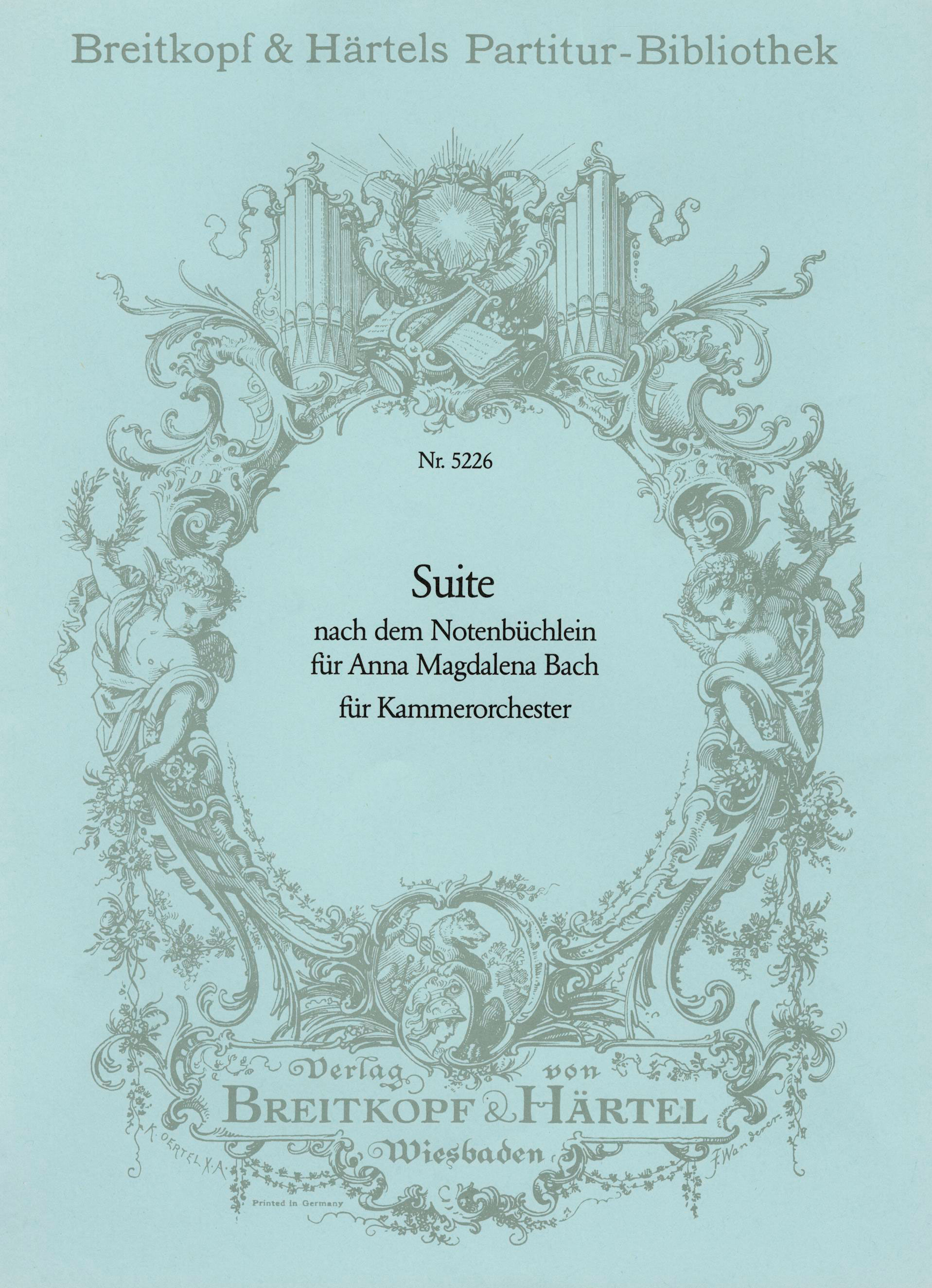 Johann Sebastian Bach - Suite nach dem Notenbüchlein für Anna Magdalena Bach - Cover