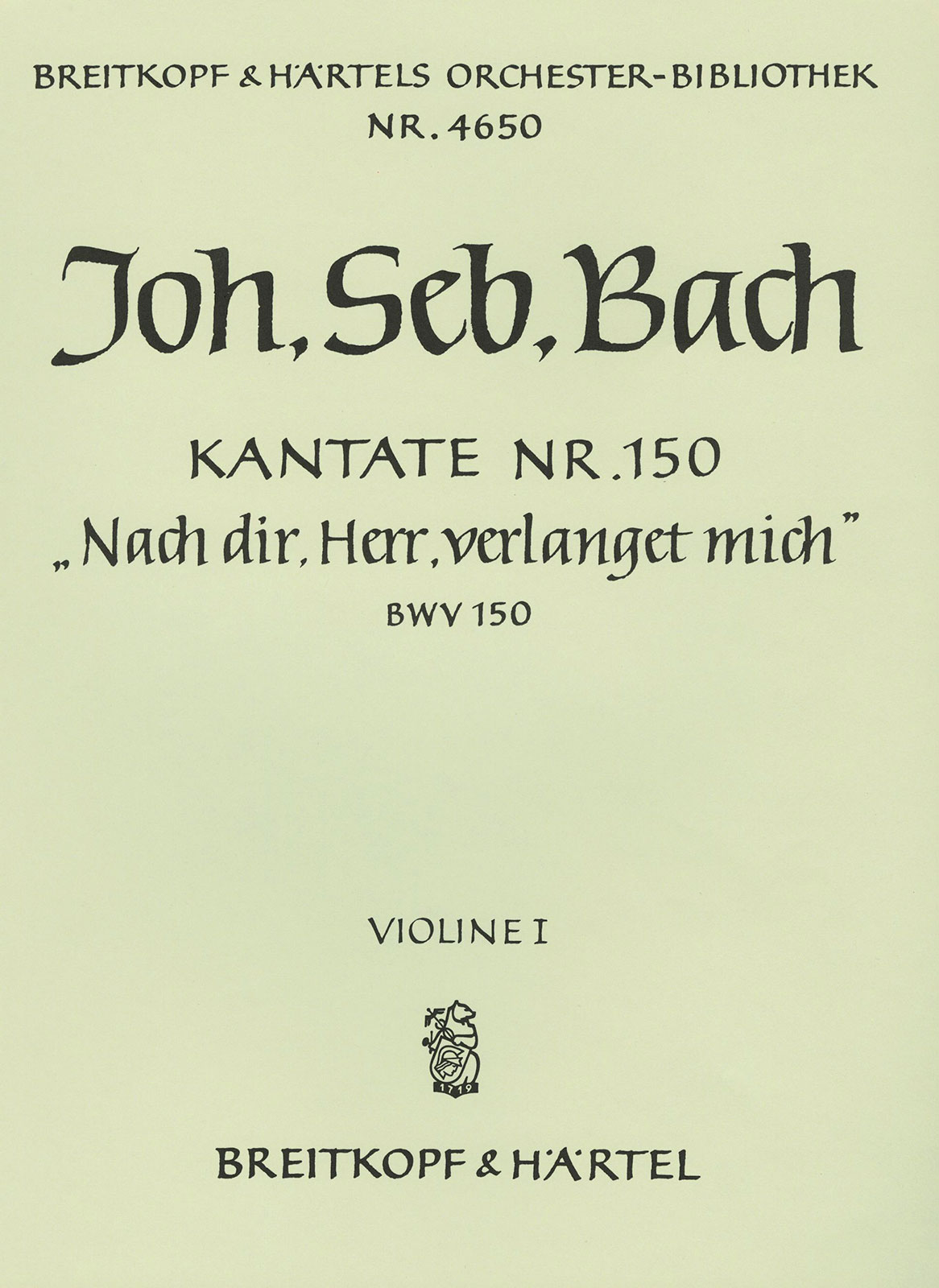 OB 4650-15 - Cantata BWV 150 “Lord, my soul doth thirst for Thee” - Cover