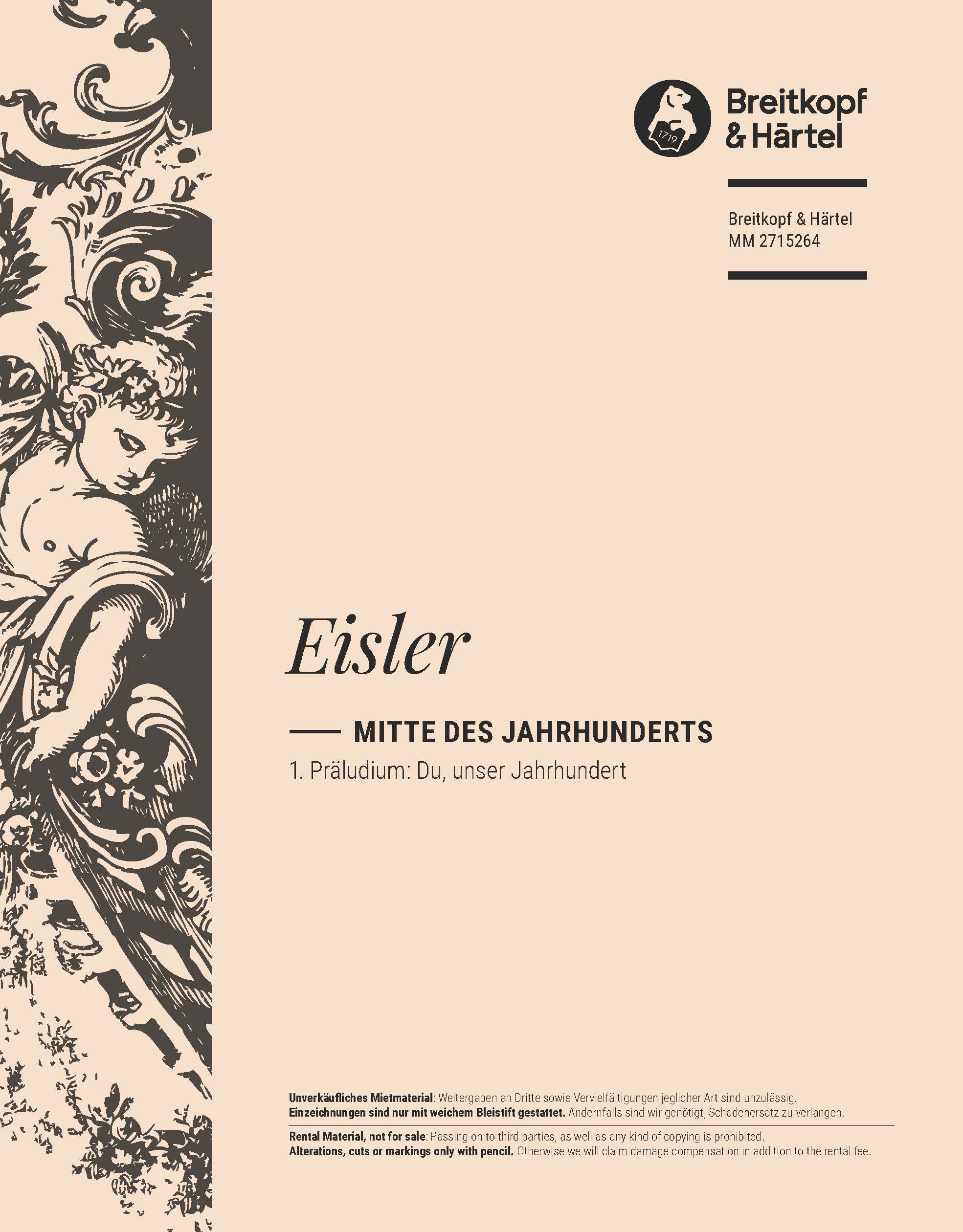 Hanns Eisler - Mitte des Jahrhunderts - Cover