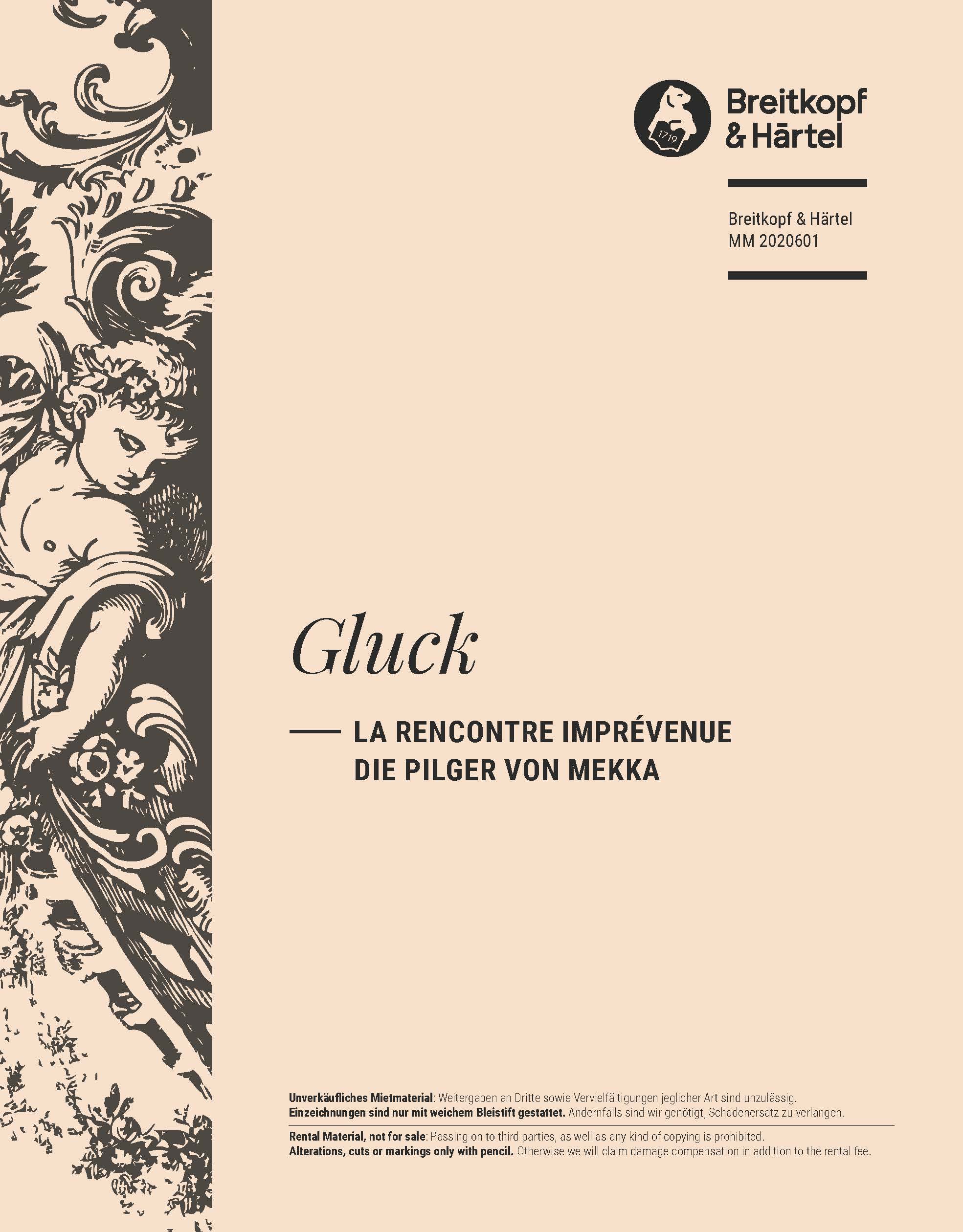 Christoph Willibald Gluck - La rencontre imprévenue / Die Pilger von Mekka - Cover